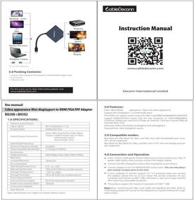 img 3 attached to 🔌 Кабель CableDeconn Cobra: многофункциональный адаптер Thunderbolt Mini DisplayPort DP к HDMI VGA DVI для MacBook Surface Pro Air