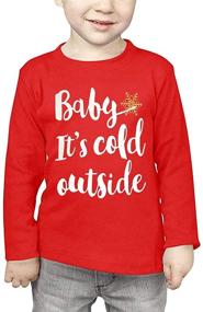 img 2 attached to 🎄 BesserBay Unisex Kid's Christmas Funny Long Sleeve Cotton Shirt, Ages 1-8: A Festive Apparel to Spread Seasonal Joy!