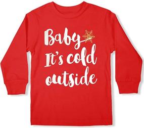 img 4 attached to 🎄 BesserBay Unisex Kid's Christmas Funny Long Sleeve Cotton Shirt, Ages 1-8: A Festive Apparel to Spread Seasonal Joy!