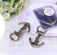 youkwer 30 pcs skeleton nautical anchor bottle opener - perfect wedding party favors & decorations (antique bronze) (pack of 30) логотип