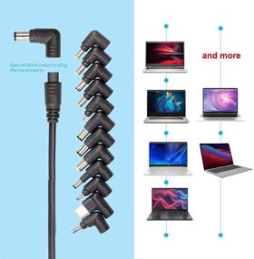 img 3 attached to 💻 UltraSlim Universal Laptop Charger with LCD Display - High-Quality, 90W 12-24V AC Adapter Power Supply Cord + USB Port for Mobile/Tablet - Compatible with Lenovo, HP, Dell, Toshiba, Samsung, Acer, Asus & More Notebooks