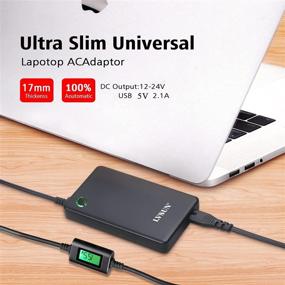 img 2 attached to 💻 UltraSlim Universal Laptop Charger with LCD Display - High-Quality, 90W 12-24V AC Adapter Power Supply Cord + USB Port for Mobile/Tablet - Compatible with Lenovo, HP, Dell, Toshiba, Samsung, Acer, Asus & More Notebooks