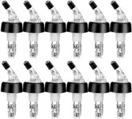 precision measured liquor pourers 1.0 oz - wine bottle pourers, quick shot pourer for 🍸 cocktails, whisky, brandy, rum, tequila, vodka, gin, absinthe - ideal for home and bars (pack of 12) логотип