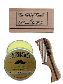 img 2 attached to 🧔 Top-Quality Moustache Wax Kit with 2.9 inch ECO WOOD Comb - Unbeatable Price for Natural Products, Save Money Now!