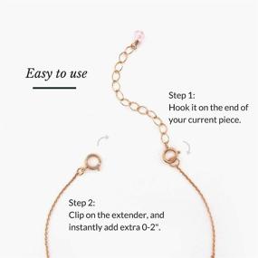 img 2 attached to Shop BENIQUE Necklace Bracelet Extenders - 14K Gold/Rose Gold Filled, Adjustable & Durable - Made in USA