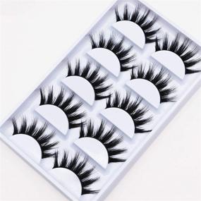 img 2 attached to 👁️ Veleasha 5D Faux Mink Lashes - Handmade, Luxurious and Fluffy Natural False Eyelashes - 5 Pairs, Dubai