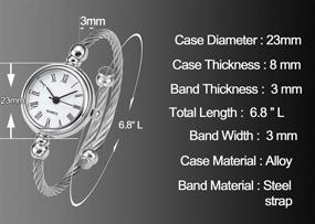 img 1 attached to 🕒 Стильные женские наручные часы Top Plaza Stainless Numerals с браслетом