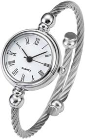 img 4 attached to 🕒 Стильные женские наручные часы Top Plaza Stainless Numerals с браслетом