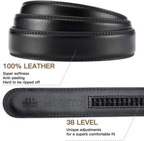 img 2 attached to Genuine Leather Ratchet Automatic Men's Belts by MOZETO - Optimized Accessories for Men