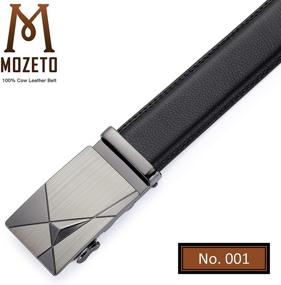 img 1 attached to Genuine Leather Ratchet Automatic Men's Belts by MOZETO - Optimized Accessories for Men