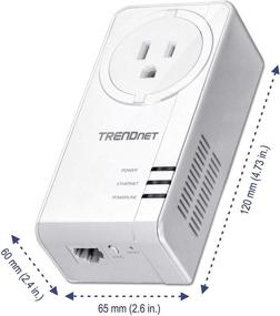 img 2 attached to 🔌 TRENDnet Powerline Adapter TPL-423E: AV2, Gigabit Port, Built-in Outlet, up to 300m Range in White