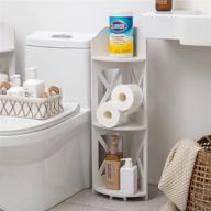 🛀 tuoxinem corner shelves: waterproof bathroom storage stand for small spaces and toilet paper organization in white logo