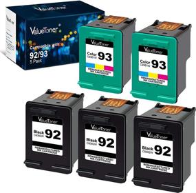 img 4 attached to 🖨️ Valuetoner Remanufactured Ink Cartridge Replacement for HP 92 93 C9362WN C9361WN - Compatible with Deskjet and Photosmart Printers - 3 Black, 2 Tri-Color, 5 Pack