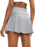 santiny women's high waisted pleated tennis skirt with 4 pockets - athletic golf skorts for running and casual wear logo