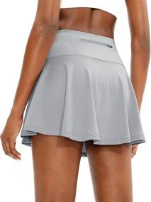 img 4 attached to SANTINY Women's High Waisted Pleated Tennis Skirt with 4 Pockets - Athletic Golf Skorts for Running and Casual Wear