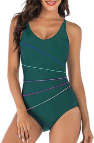 img 4 attached to Mojessy Women's Swimwear: Stylish One Piece Bathing Suits and Cover Ups for Women