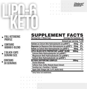 img 3 attached to Lipo-6 Keto от Nutrex Research: Кетогенная поддержка для похудения 💪, Диетические капсулы, Энергетический стимулятор, Премиум жиросжигатель - 60 штук