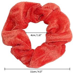 img 2 attached to 🎀 60 Pack of Velvet Elastic Hair Scrunchies - Colorful Hair Bands, Hair Ties, and Hair Ropes for Women or Girls - Assorted Colors Hair Accessories