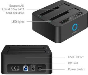 img 2 attached to 💾 ineo USB 3.1 Gen1 SATA 2.5"/3.5 inch SSD/HDD Clone Docking Station