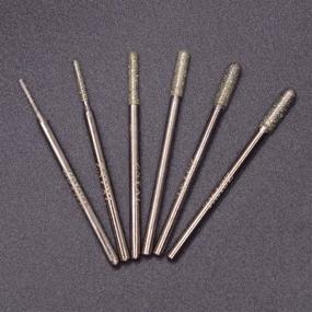 img 2 attached to 💎 30Pcs Wolfride Diamond Burr Set - Diamond Drill Bits for Gemstones, Sea Shells, Glass, Ceramics, and Metals