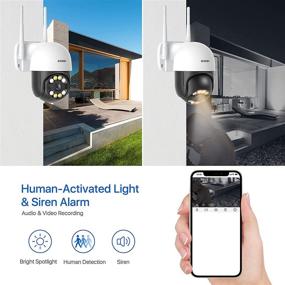 img 2 attached to ZOSI C289 1080P WiFi Pan/Tilt Outdoor Security Camera with Smart Light, Color Night 📷 Vision, 2-Way Audio, Motion Detection, Phone Remote, Waterproof Setting - Home Surveillance PTZ IP Camera