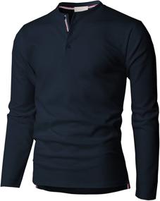 img 4 attached to 👕 Stay Stylish and Comfy with the H2H Casual Sleeve Henley KMTTL0468