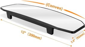 img 2 attached to 🚘 Wontolf 12'' Rear View Mirror: Wide Angle Convex Mirror Eliminating Blind Spots for Car, SUV, Truck