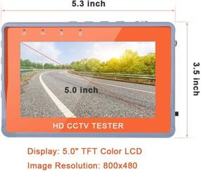 img 3 attached to 📷 Electop Wrist CCTV Tester: 5 Inch 1080P Portable Camera Tester with PTZ Control & Power Output - AHD TVI CVI CVBS VGA TFT LCD Monitor