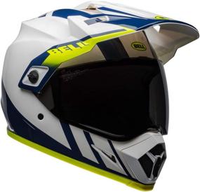 img 3 attached to 🔥 Explore Safely with the Bell MX-9 Adventure MIPS Dirt Helmet (Dash Gloss White/Blue/Hi Viz - Medium)