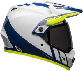 img 4 attached to 🔥 Explore Safely with the Bell MX-9 Adventure MIPS Dirt Helmet (Dash Gloss White/Blue/Hi Viz - Medium)