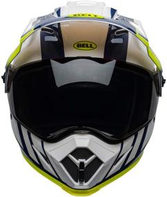 img 2 attached to 🔥 Explore Safely with the Bell MX-9 Adventure MIPS Dirt Helmet (Dash Gloss White/Blue/Hi Viz - Medium)