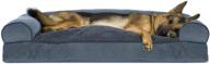 🐶 furhaven pet traditional sofa-style refillable dog pillow bed: multiple styles, sizes & colors for dogs & cats logo