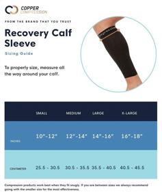 img 1 attached to 🏃 Copper Compression Calf Sleeves - Improving Shin Splint Recovery. Maximum Copper Content + Graduated Compression. Ideal for Running + Sports. Soothing Sore Muscles + Joints. (1 PAIR)