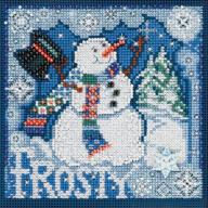 optimized: mill hill frosty snowman winter buttons and beads cross stitch kit, 5x5-inch logo