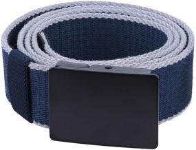 img 3 attached to Moonsix Canvas Military Flip Top Buckle Men's Accessories for Belts
