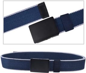 img 2 attached to Moonsix Canvas Military Flip Top Buckle Men's Accessories for Belts