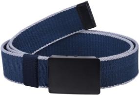 img 4 attached to Moonsix Canvas Military Flip Top Buckle Men's Accessories for Belts