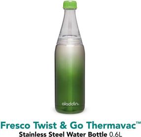 img 3 attached to 💧 Aladdin Bistro to Go Hybrid Vacuum Green Fresco Twist & Go Water Bottle, 0.7L/0.6L