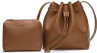 👜 artmis leather drawstring bucket cross body handbags & wallets for women logo