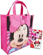 large reusable non-woven tote bag featuring disney's minnie mouse логотип