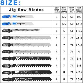 img 3 attached to 52PCS Tanzfrosch T-Shank Jigsaw Blades for Woodworking: Wood, Plastic, and Soft Metal Cutting Solutions