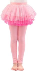 img 4 attached to BOOPH Toddler Girls' Footless Legging Skirts - Trendy Little Girl's Clothing for Easy Movement
