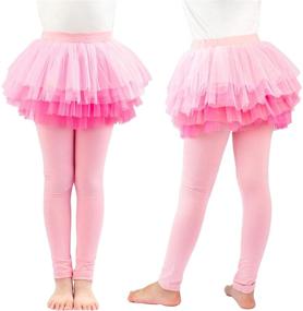 img 1 attached to BOOPH Toddler Girls' Footless Legging Skirts - Trendy Little Girl's Clothing for Easy Movement