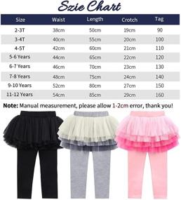 img 2 attached to BOOPH Toddler Girls' Footless Legging Skirts - Trendy Little Girl's Clothing for Easy Movement