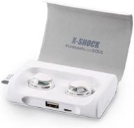 🎧 soul x-shock absolute true wireless earphones: bluetooth waterproof earbuds with mic and charging box – white logo