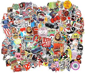 img 3 attached to Cool Random Stickers 55-700Pcs FNGEEN Laptop Stickers Bomb Vinyl Stickers Variety Pack For Luggage Computer Skateboard Car Motorcycle Decal For Teens Adults (300 PCS)