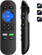 📺 sharp roku tv remote control - lc-rcrus-20 lc-24lb601u lc-32lb601u lc-40lb601u lc-43lb601u lc-50lb601u lc24lb601u lc32lb601u lc40lb601u lc43lb601u lc50lb601u - genuine replacement logo