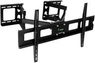 📺 mount-it! premium swivel caddy corner tv mount - full motion wall bracket for 37-63 inch flat panel screens - vesa up to 800x400, 132 lb capacity, black logo