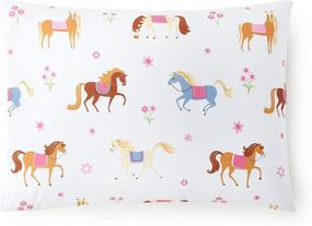img 3 attached to Wildkin 100% Cotton Kids Pillow Case for Boys & Girls, Soft & Breathable Fabric Pillow Cover, Fits Standard Size Pillow, Ideal for Cozy Cuddles, BPA-free (Horses)