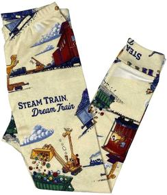 img 2 attached to 📚 Books to Bed Boys Pajamas: Steam Train Dream Train - Dinosaur & Animal PJ Set for Toddler & Big Boys